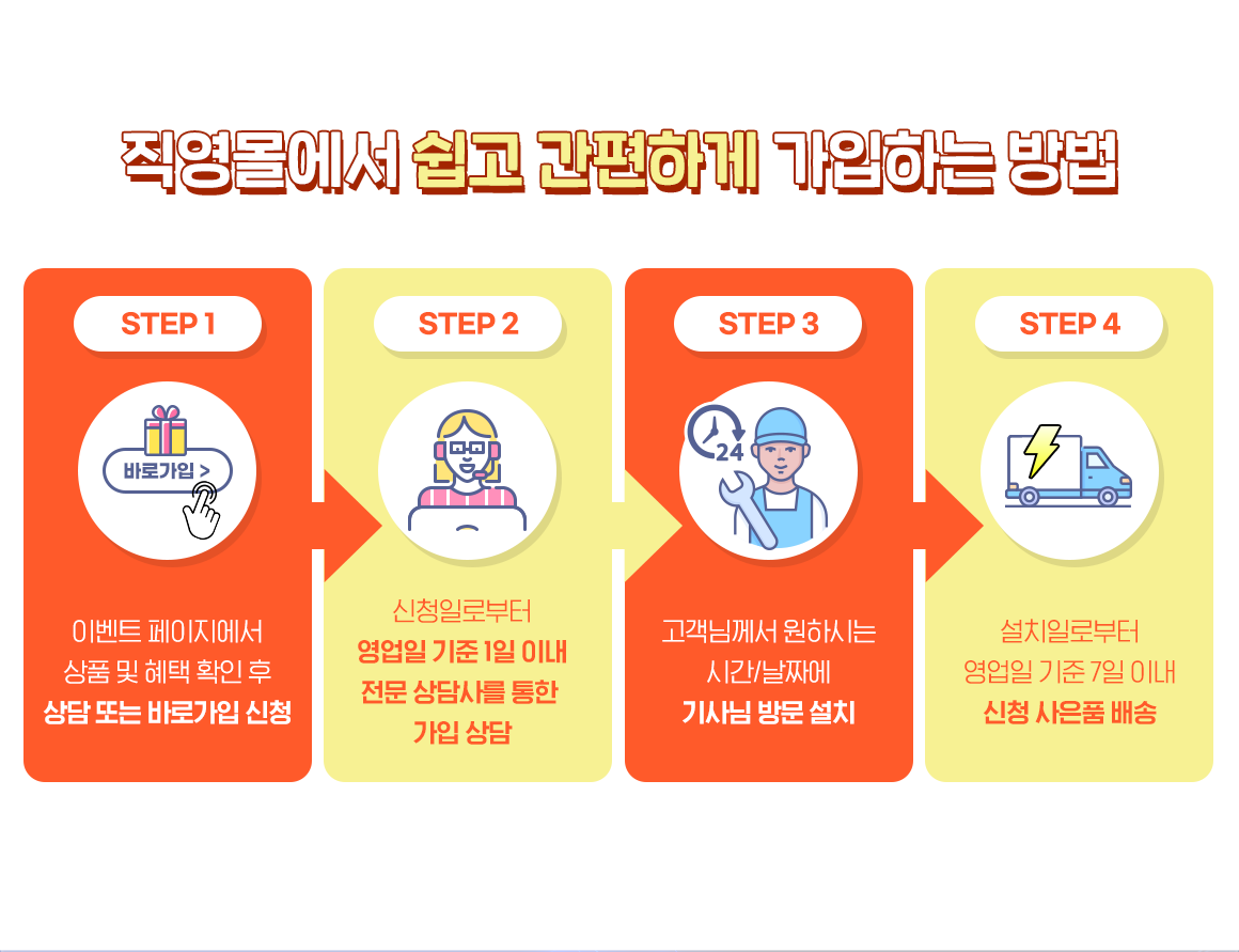 직영몰에서 쉽고 간편하게 가입하는 방법